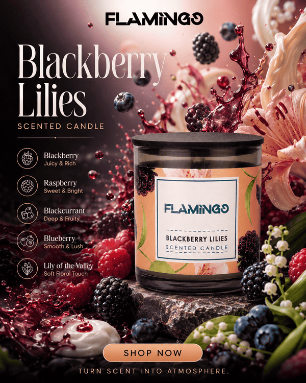 Flamingo Blackberry Lilies Scented Candle