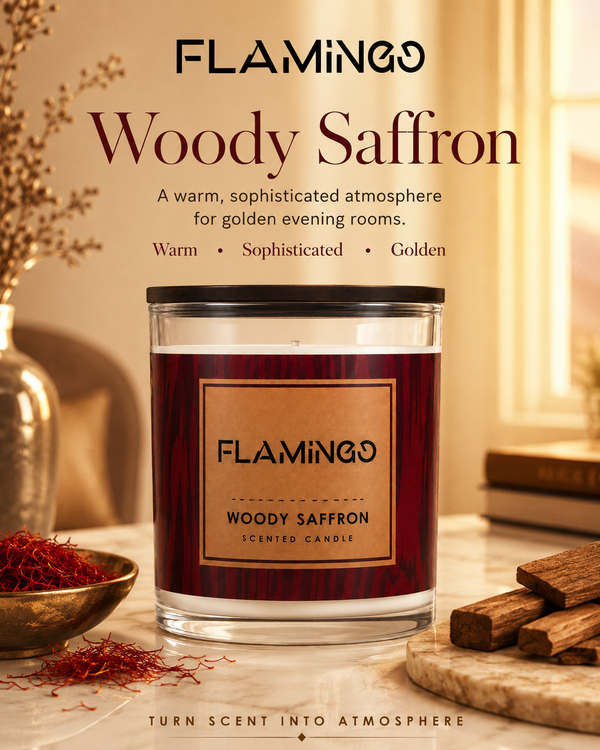 Woody Saffron Candle